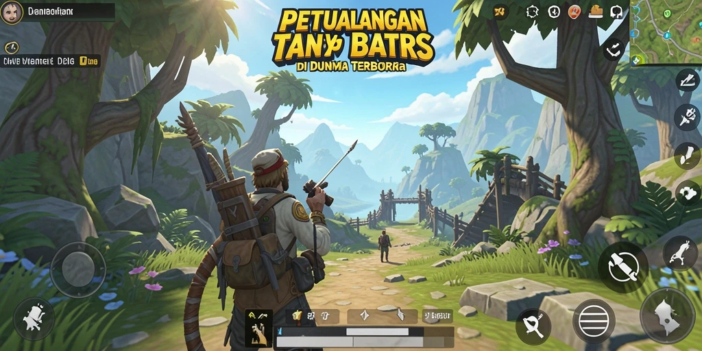 Screenshot 5ZK menampilkan gameplay dinamis dan pemandangan indah dunia terbuka.