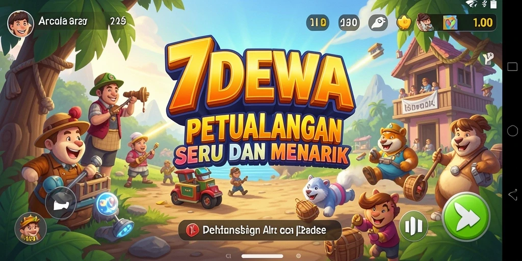Screenshot dari gameplay seru 7DEWA di dunia Arcade.