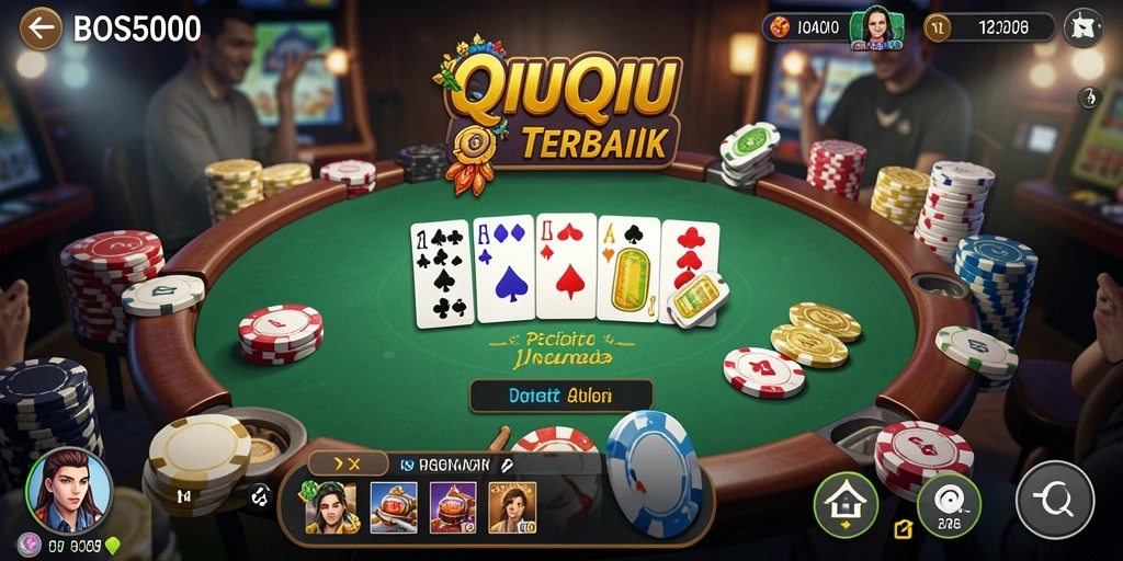 Gameplay QiuQiu yang seru dan menarik di layar.