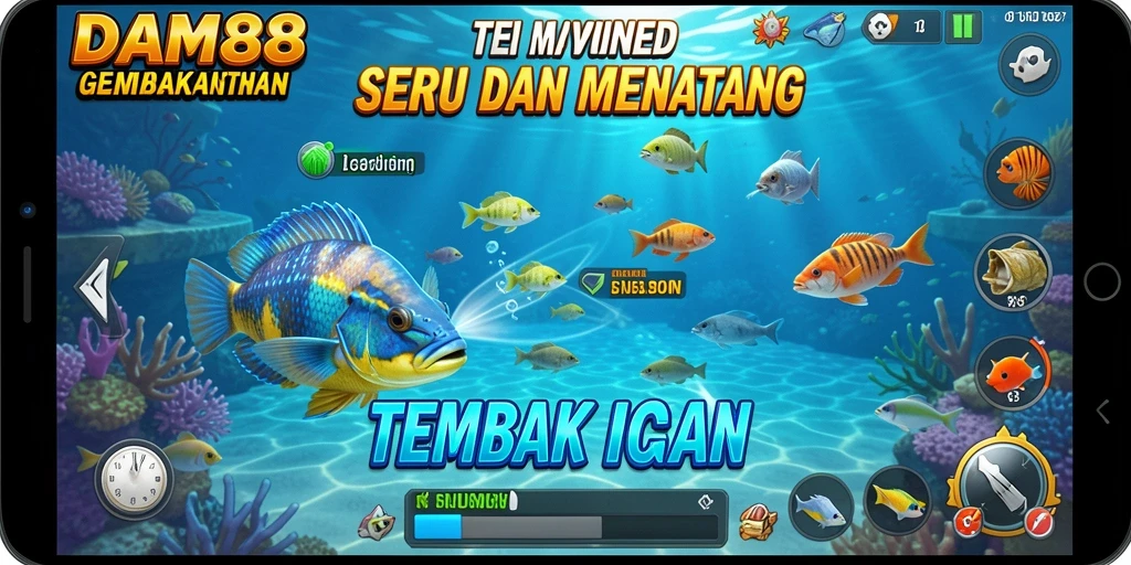 Tampilan menarik dari gameplay Tembak Ikan di DAM88.