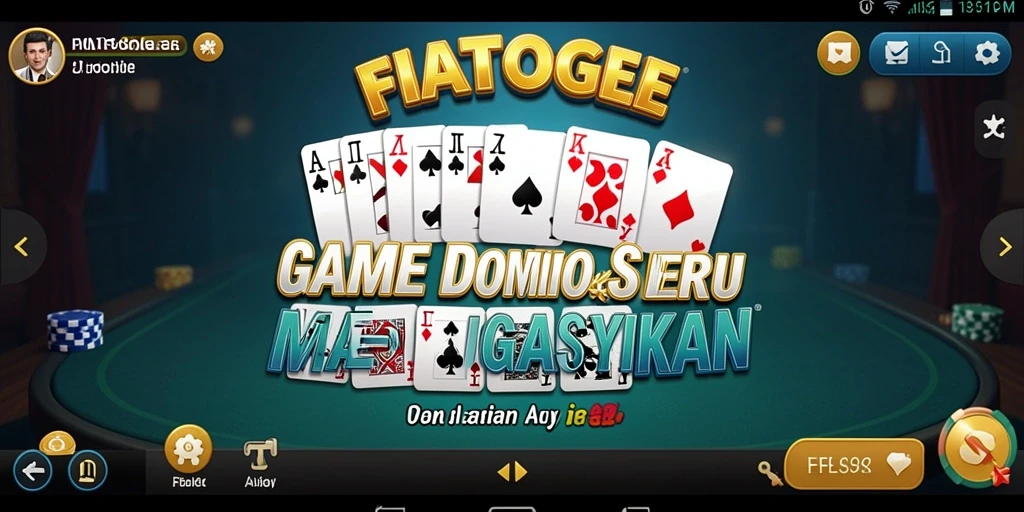 Tampilan gameplay seru dari FIATOGEL dalam permainan Domino.