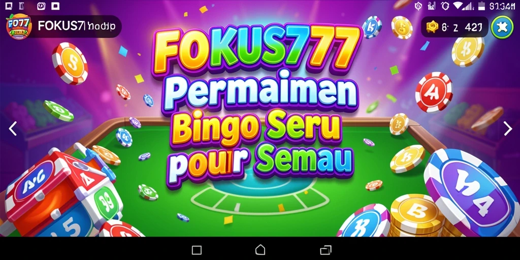 Screenshot gameplay Bingo FOKUS777 yang menampilkan suasana permainan yang dinamis.