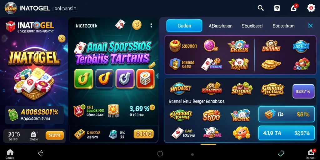 Screenshot utama INATOGEL dengan tampilan taruhan olahraga yang menarik.