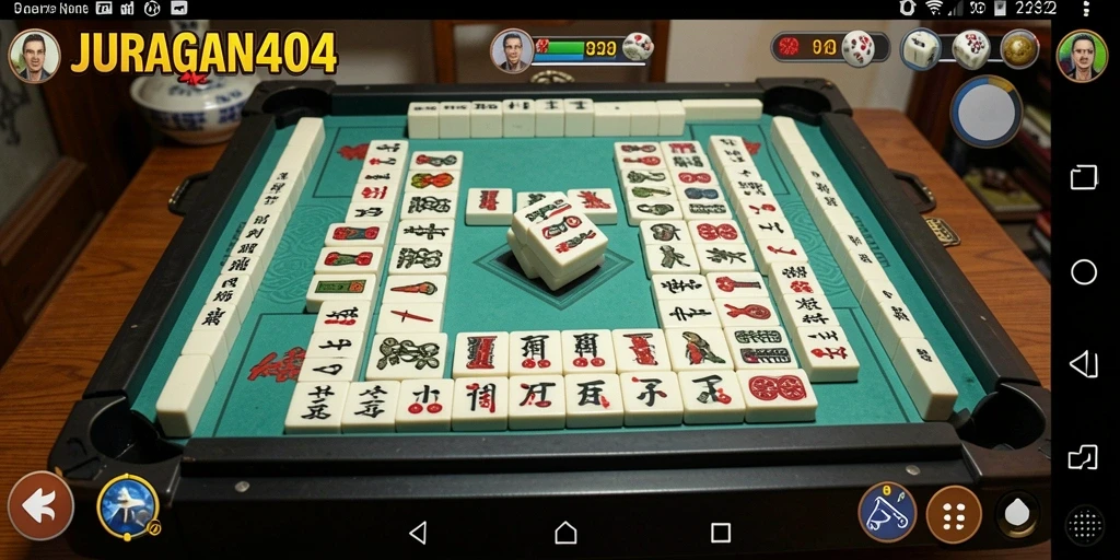 Screenshot gameplay JURAGAN404 menampilkan papan Mahjong yang menarik.