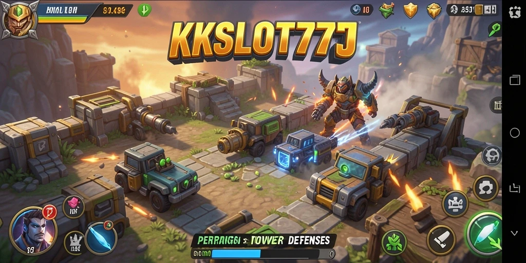 Gameplay seru dan strategis dari KKSLOT777 Tower Defense.