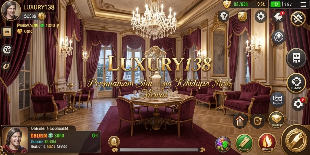 Screenshot LUXURY138 menampilkan gameplay simulasi kehidupan mewah.