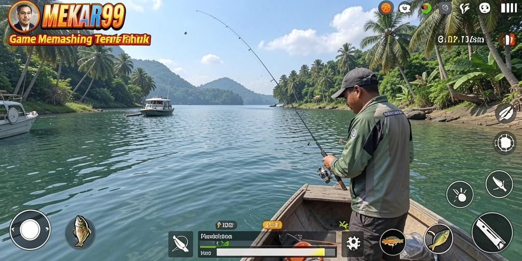 Tampilan gameplay MEKAR99 dengan pengalaman memancing yang seru.