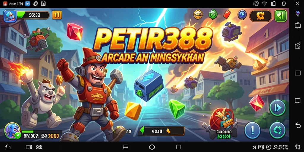 Screenshot utama PETIR388 menampilkan aksi arcade yang mendebarkan.