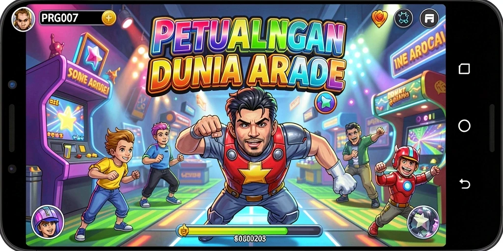 Tampilan gameplay menantang dari PRG007 dalam genre Arcade.