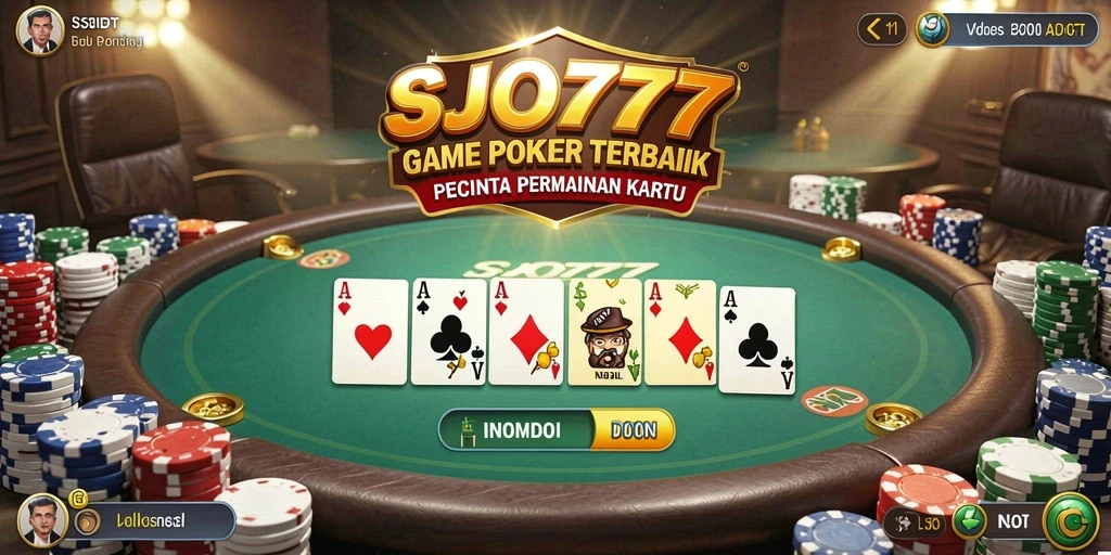 Screenshot gameplay SJO777 menunjukkan keseruan bermain Poker.