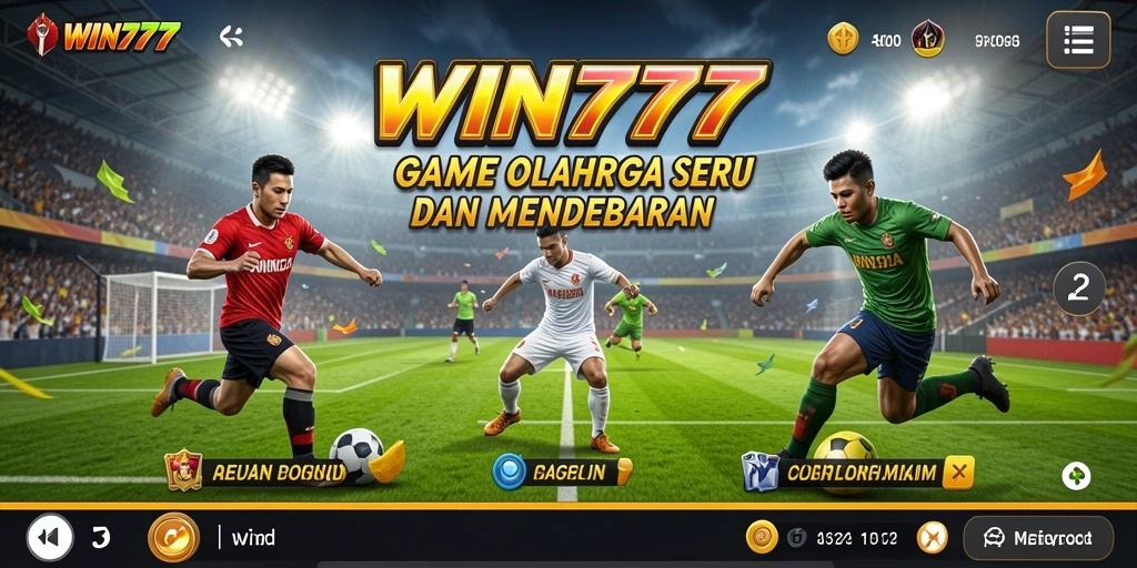 Tampilan gameplay <strong>WIN777</strong> yang menarik dan penuh aksi olahraga.